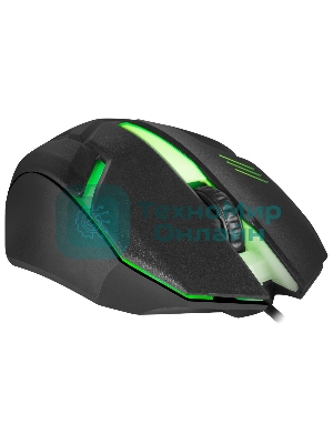 Мышь проводная Defender Hit MB-550 черный, 1600 dpi, USB, кнопки - 4