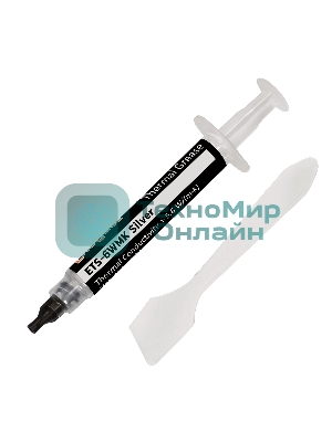 Термопаста ExeGate ETS-6WMK Silver, шприц с лопаткой, 2г