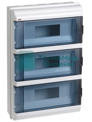 Щит распределительный IEK MKP72-N3-36-55 КМПн-36 IP55 для установки модульных устройств навесной 306мм 108мм 458мм 660B 36мод. пластик IP55 белый (упак.:1шт)