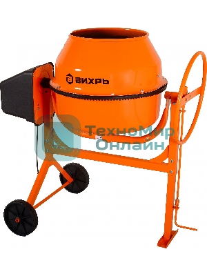 Бетономешалка Вихрь БМ-130П (74/1/16) 550 Вт, 130 л, полиамидный венец, 32 об/мин