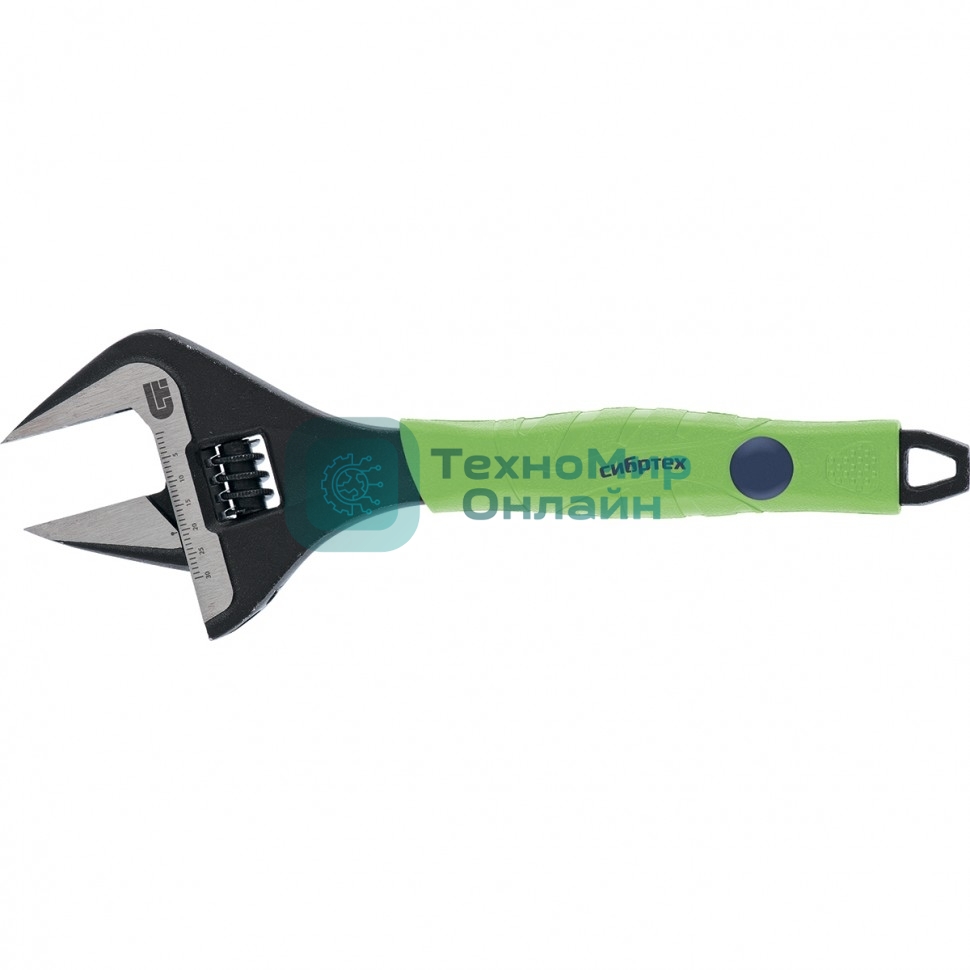 Ключ Сибртех разводной, тонкие губки, фосфатированый, 200 мм