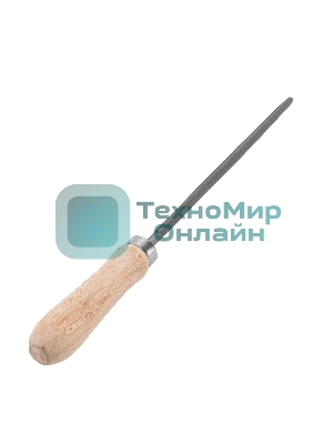 Напильник Сибртех, 150 мм, круглый, деревянная ручка