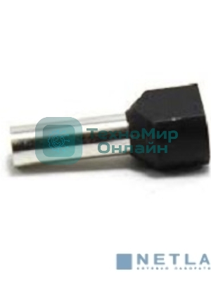 Наконечник-гильза изол. НГИ2 6.0-14 черный (уп. 100 шт) IEK UTE10-D6-0-100