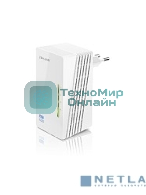 Сетевое оборудование TP-Link TL-WPA4220 300Mbps Wireless AV500 Powerline Extender, 500Mbps Powerline Datarate, 2 10/100Mbps Fast Ethernet ports, HomePlug AV, Plug and Play, WiFi Clone, Single Pack