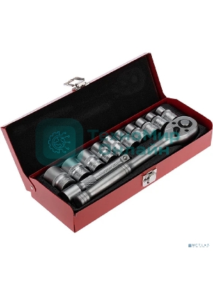 Набор торцевых головок Rexant 1/2, головки 10-24 мм, с трещоточным ключом, 12 предметов