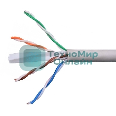 Кабель Cablexpert UPC-6055-4-CU/100, UTP indoor 4x2x0.55, медный, кат.6, однож., 100м, box, серый
