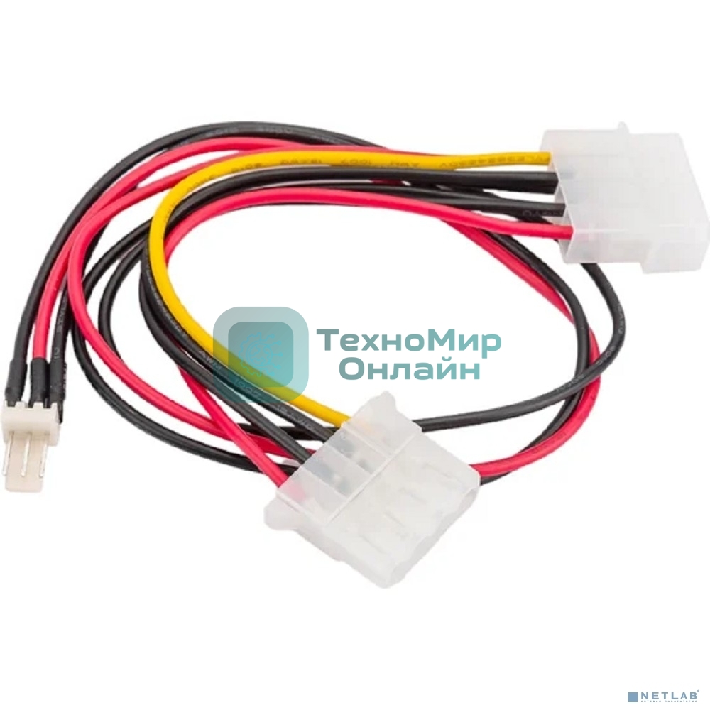 Кабель питания Cablexpert CC-PSU-5, для вентилятора 12V, molex -> molex + 2pin, 15 см
