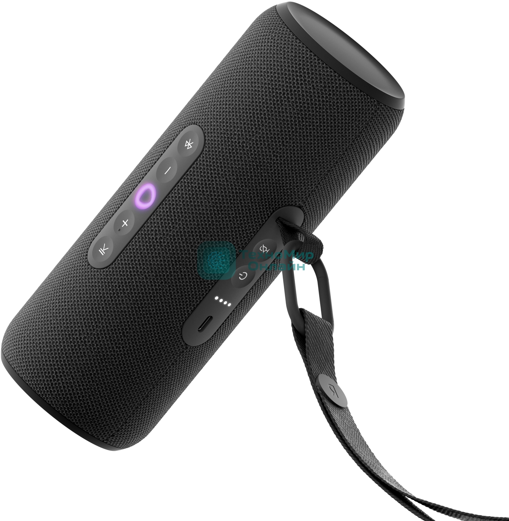 Умная колонка Яндекс Станция Стрит, 30Вт, компактная, 2 динамика, Wi-Fi, Bluetooth 5.0, Алиса, черный