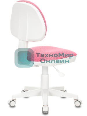 Кресло детское Бюрократ KD-3, на колесиках, ткань, розовый