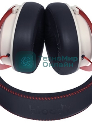Гарнитура Bloody M595 Proxy Boom бежевый/чёрный, проводная, съёмный микрофон, подсветка