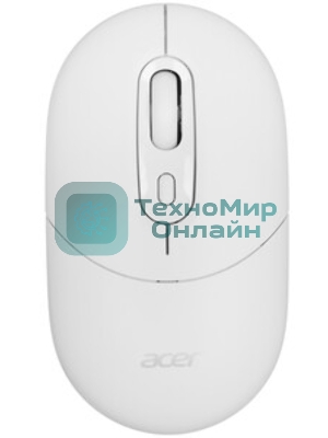 Мышь беспроводная Acer OMR301 белый, 1600 dpi, радиоканал, Bluetooth, USB, кнопки - 4