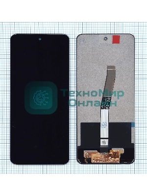 Дисплей для Xiaomi Redmi Note 9S, Redmi Note 9 Pro в сборе с тачскрином черный