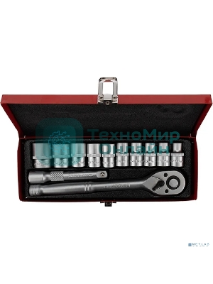 Набор торцевых головок Rexant 1/2, головки 10-24 мм, с трещоточным ключом, 12 предметов