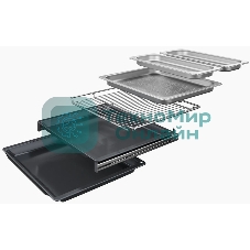 Встраиваемый духовой шкаф Bosch CSG958DB1 Accent Line шкаф-пароварка, черный, 14 режимов + комбинированные режимы, функция приготовление на пару 100%, 4-слойное остекление, 3 цветных текстовых TFT-дисплея 2,5