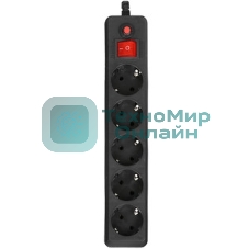 Сетевой фильтр Гарнизон EHLB-3 5р10А 5м черный
