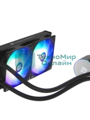 Водяное охлаждение для процессора Thermalright Grand Vision 240 (240mm, LED, Black, ARGB/Fans: 2x120mm, 80.45CFM, 29.4dBA, 2150RPM/Pump height 72.5mm, 6400RPM, Rad thickness 27mm/S: 1700, 1200, 1851, 115X, 2011, 2066, AM5, AM4)