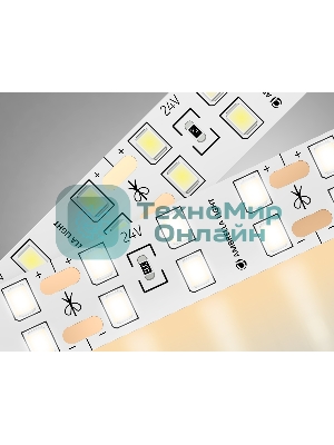 Светодиодная лента Ambrella light GS3601 2835 204Led/ 20W m/ 24V IP20 3000K/ 5000*14*1.2mm (2 конт.)