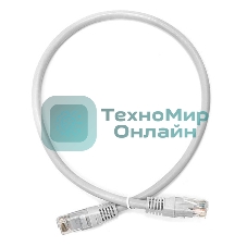 Патч-корд LANMASTER UTP TWT-45-45-0.5/6-GY вилка RJ-45-вилка RJ-45 Cat.6 0.5м серый ПВХ