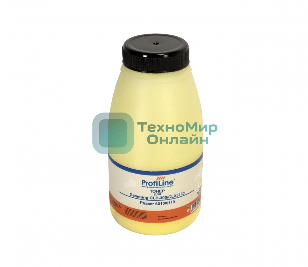 Тонер для принтеров Samsung CLP-300/CLX-3160/Phaser 6010/6110 yellow 50гр ProfiLine Фасовка РФ (химический)