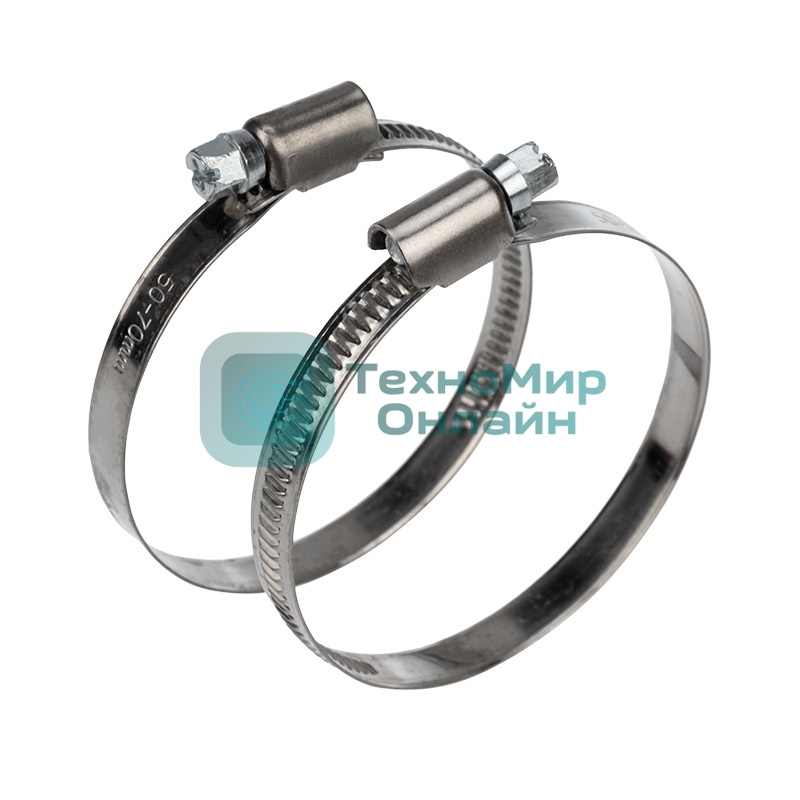 Хомут червячный Rexant 50-70-0,7 мм, (упак. 25 шт)