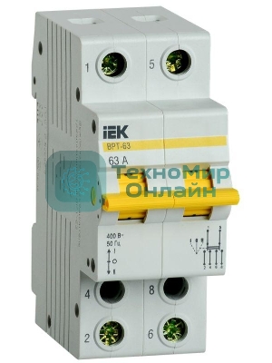 Выключатель-разъединитель трехпозиционный IEK MPR10-2-063 ВРТ-63 2P 63А
