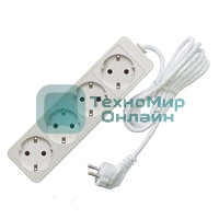 Удлинитель 4х1 0м с заземл. 10А IP20 2.2 кВт Союз 481S-9410