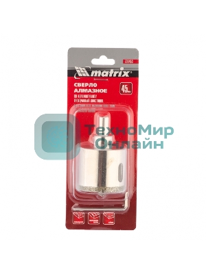 Сверло алмазное Matrix по керамограниту, 45 х 67 мм