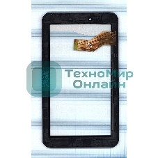 Сенсорное стекло (тачскрин) для Irbis TX18 TX55, черное с рамкой