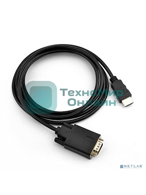 Кабель-адаптер ORIENT C702, HDMI M --> VGA 15M, 1.8 м, черный
