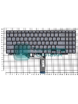 Клавиатура для ноутбука Asus ZenBook Flip 15 UX562F серебристая с подсветкой