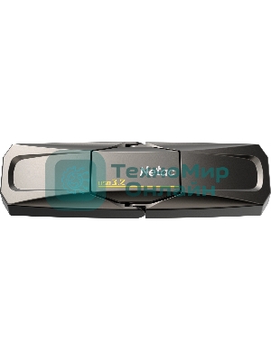 Флешка USB Netac US5 (NT03US5C-256G-32TA), 256Gb, USB 3.2/TypeC, R/W/ 550/500, черный