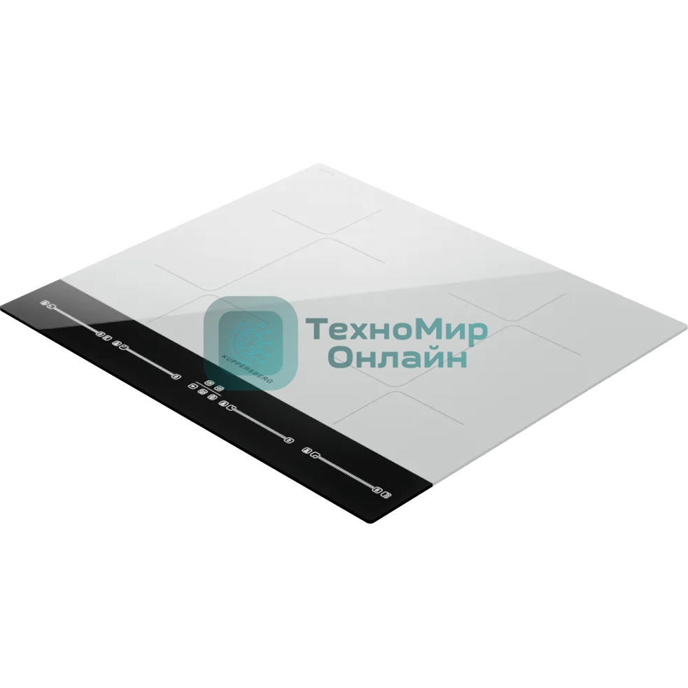 Варочная поверхность Kuppersberg ICI 622 W, индукция, High-Tech, прямой край, 9 уровней мощности, бустер, Stop and Go, Flexi-zone, автоматическое отключение, таймер, авто программы, индикатор остаточного тепла, сенсорное управление, цвет белый