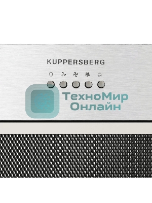 Встраиваемая вытяжка Kuppersberg INPUSH 60 X, High-Tech, 60 см, механическое управление, обратный клапан, 3 скорости, 780 м3/ч, периметральное всасывание, угольный фильтр KF-SC 2 (опция), уровень шума 62 дБ, нержавеющая сталь