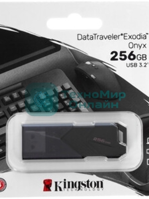 Флешка USB Kingston DataTraveler Exodia (DTX/256GB), 256Gb, USB 3.2 Gen 1, R/W 200/60, черный/розовый