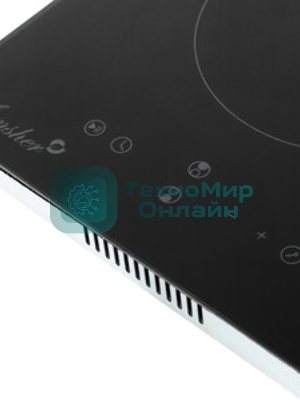 Варочная панель Monsher, High-Tech, Hi-Light, 30 см, 2 конфорки, 9 уровней мощности, сенсорное управление, автоматическое отключение, индикация остаточного тепла, таймер, черный