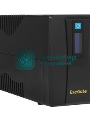 Источник бесперебойного питания ExeGate SpecialPro Smart LLB-600.LCD.AVR.2SH 600VA/360W, LCD, AVR, 2*Schuko, черный