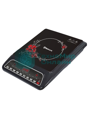 Плита настольная индукционная Sakura SA-7152FS 2000 Вт, ЖК- дисплей, корпус из закаленного стекла