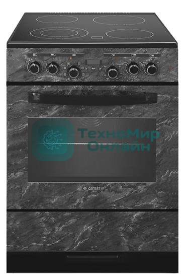 Плита электрическая Gefest ЭП Н Д 6560-03 0053 черный, конфорок 4 шт, духовка 55 л, 60 см x 85 см x 60 см