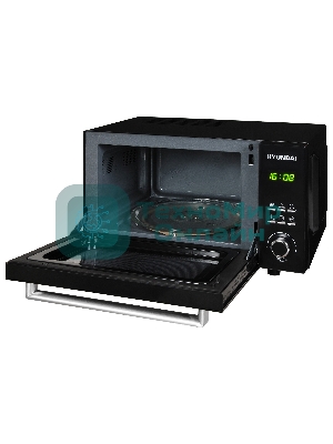Микроволновая печь Hyundai HYM-D2073 черный, 23 л, 800 Вт, переключатели - кнопки, поворотный механизм