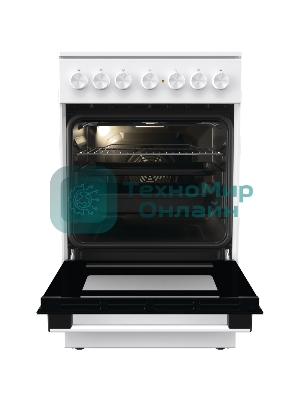 Плита электрическая Gorenje GEC5B41WG белый, конфорок 4 электрических, духовка 62 л, 50 см x 85 см x 59.4 см