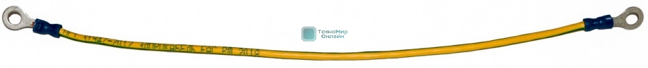 Кабель заземления Hyperline TGRD-CC, 150 мм, желтый