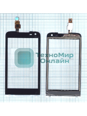 Сенсорное стекло (тачскрин) для Philips W736, черное