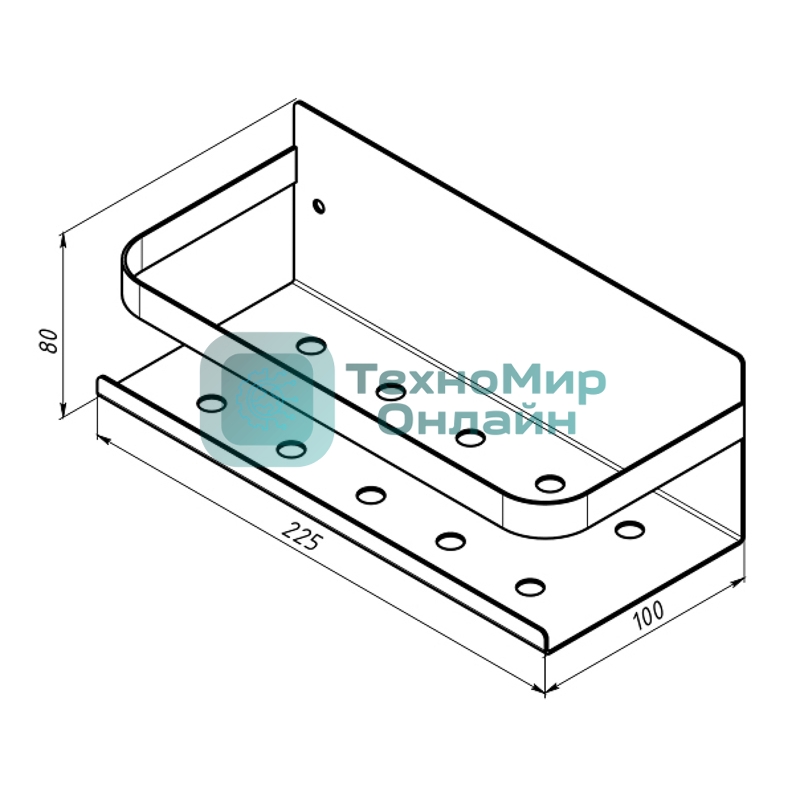 Кухонный органайзер Rexant настенный, монтаж без сверления, белый