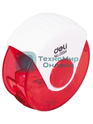 Точилка для карандашей ручная Deli E0554 1 отверстие пластик ассорти европодвес