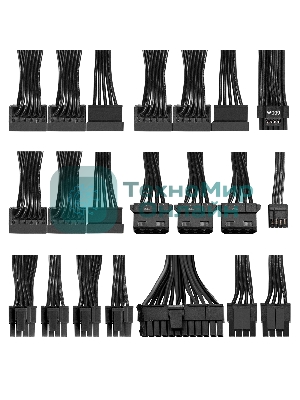 Блок питания ExeGate 1200VSP FС, 1200Вт, 80 PLUS Gold, 120мм, модульный, черный