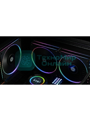 Вентилятор для корпуса ID-Cooling AF-127-ARGb-K черный, 120 мм, 2000 об/мин, 29.9 дБ, 4 pin