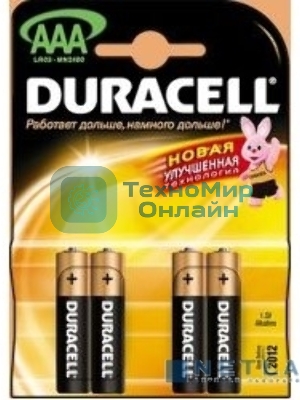 Батарейка DURACELL LR03-4BL BASIC (4 шт. в уп-ке)