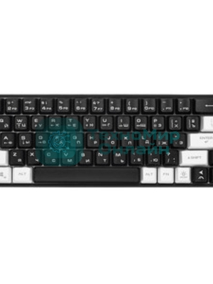 Клавиатура проводная игровая Defender Aris GK-349 RU,черный/белый,68кн+FN,радуж,1.5м