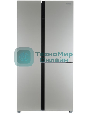 Холодильник Hyundai CS5073FV графит трехкамерный инвертер 292/167л морозилка сбоку, No Frost, Side by Side