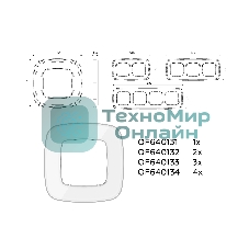Рамка OMEGA Coint (Белый Стекло органическое/Серебро) 2-ая OF640132